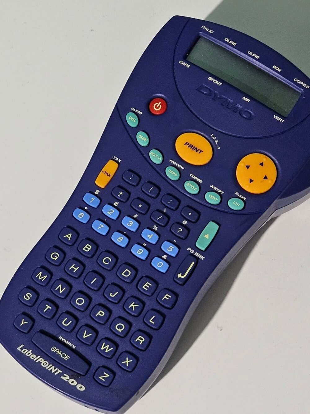 Dymo Labelpoint 200 Handheld Label Maker Battery Powered Blue